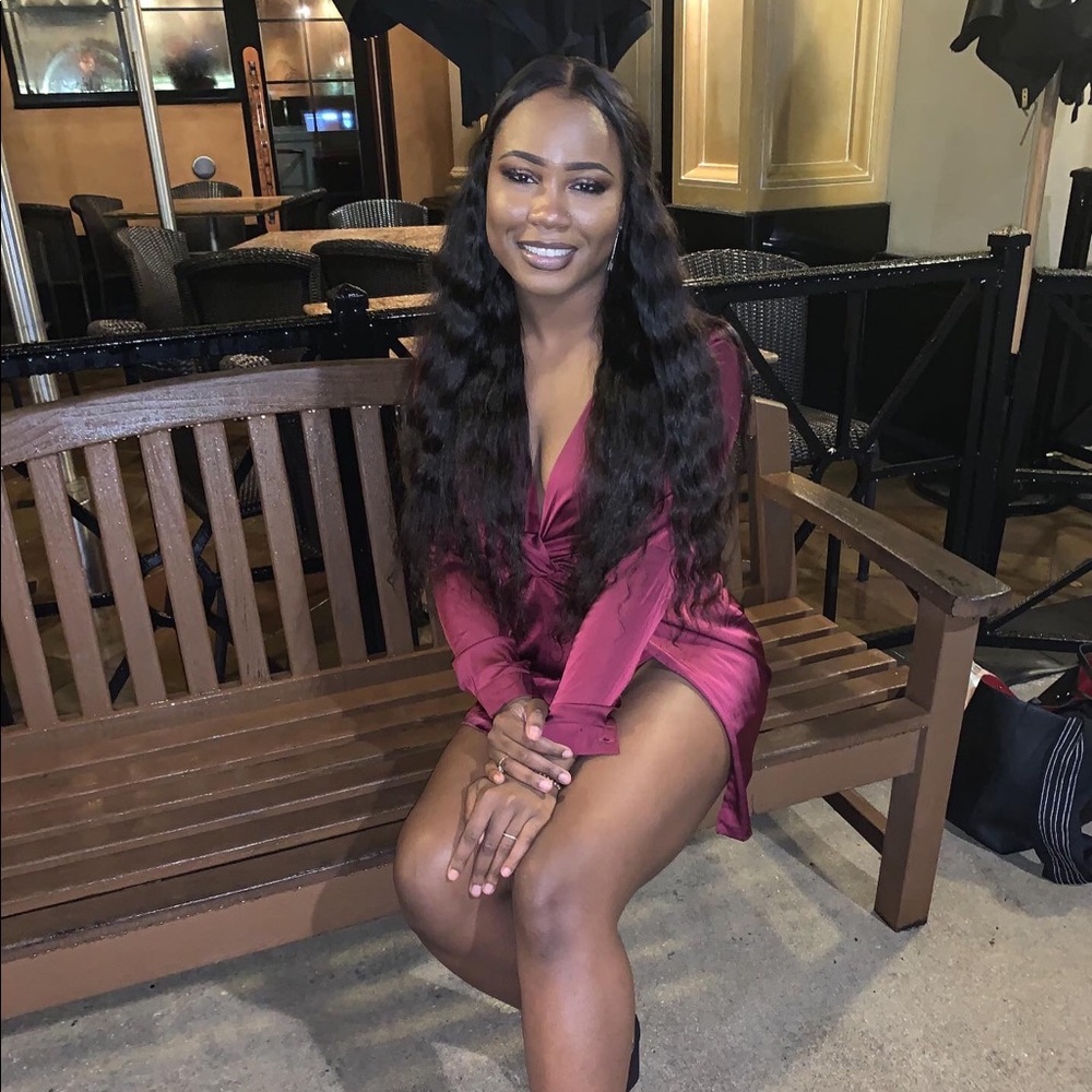 Fashion nova  Burgundy dress ( worn once )